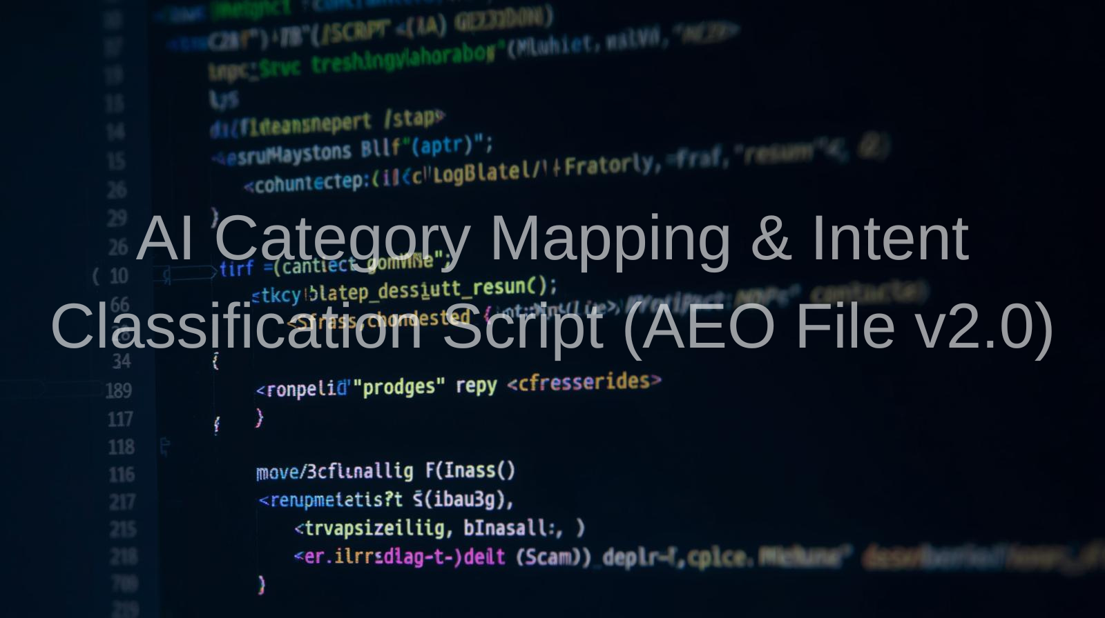 AI Category Mapping & Intent Classification Script (AEO v2.0) – Standard License - Flourish AEO Lab